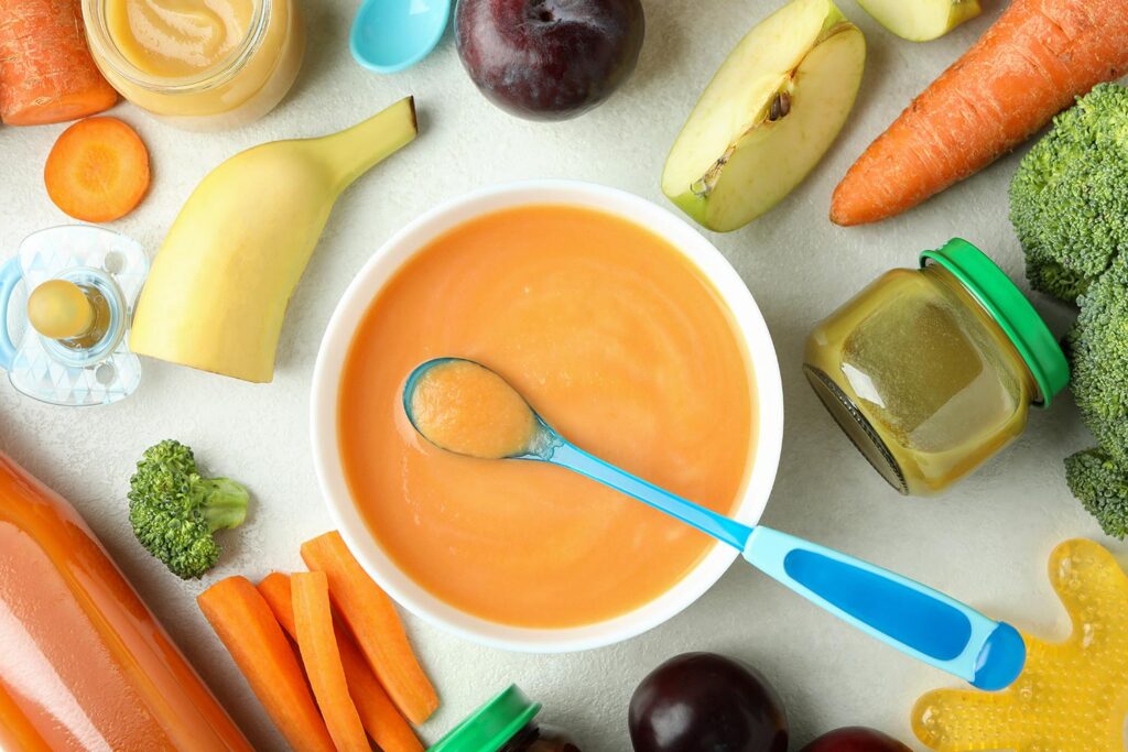 Example of a feeding schedule for a 6 8 month old baby