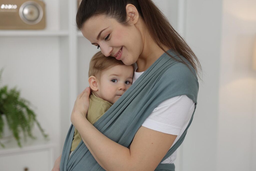 Proper baby carrying