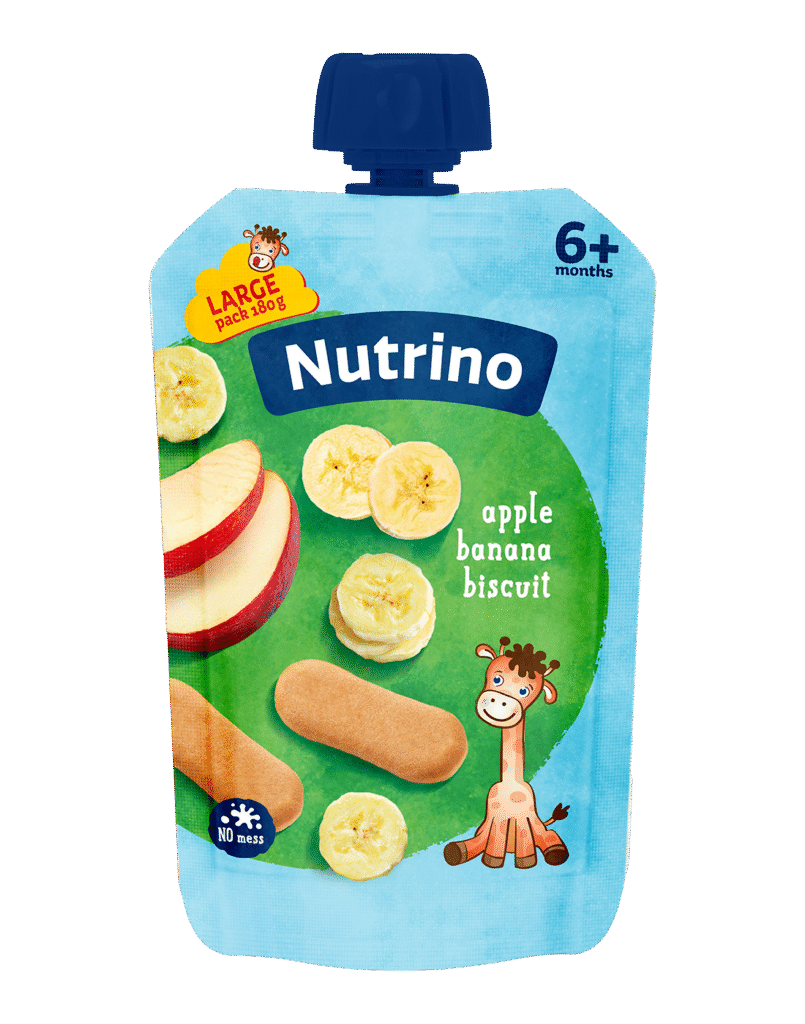 Nutrino voćna kaša od jabuke i banane sa keksom 180g