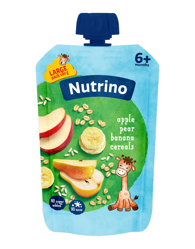 Nutrino voćna kaša od jabuke, kruške i banane sa žitaricama 180g