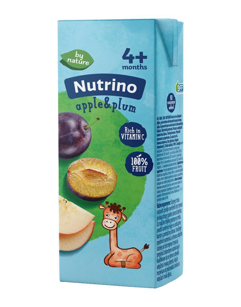Nutrino voćni sok od jabuke i šljive 200ml